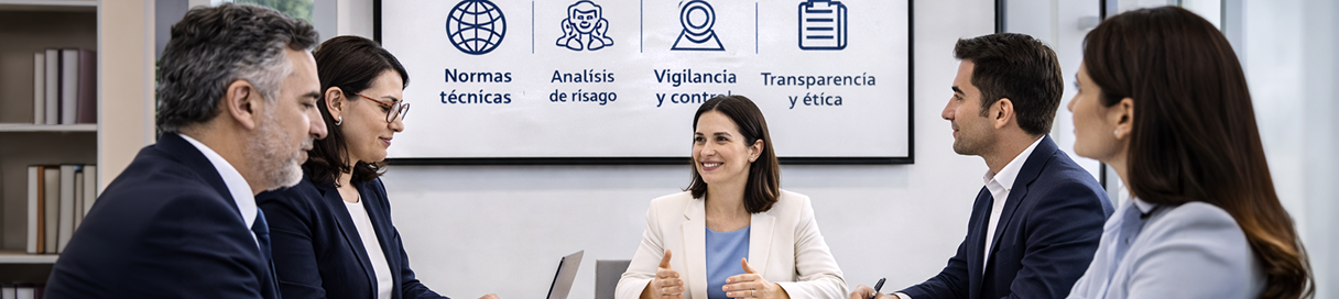 Reunión ejecutiva de Técnico Responsable donde se debate sobre ISO 13485
